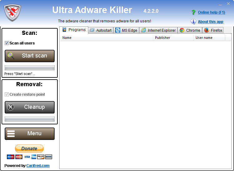 Ultra Adware Killer 10.8.1.0 免安裝，簡單易用的廣告軟體移除工具，移除首頁綁架、廣告軟體、工具列、搜尋引擎綁架