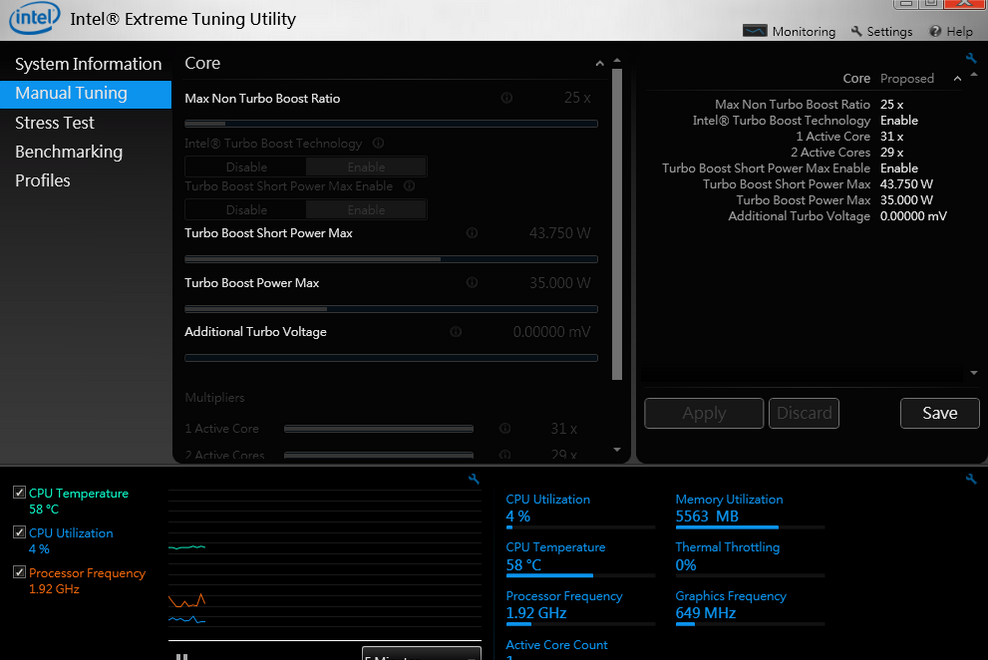 Intel Extreme Tuning Utility 6.0.2.8，Intel 的超頻軟體