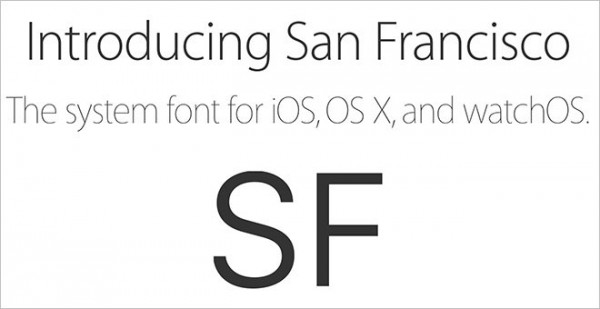 蘋果系統San Francisco字體開放下載，將逐步取代Helvetica Neue字體