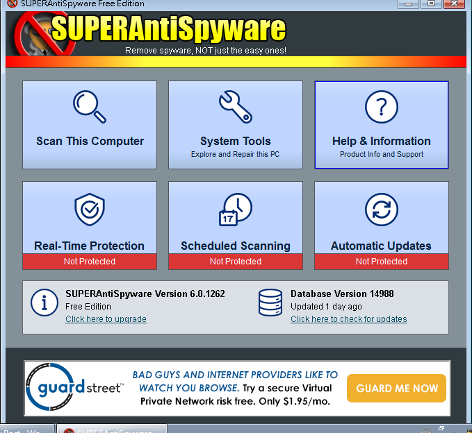 SUPERAntiSpyware (SAS) 10.0.1244，免費的間諜程式掃描軟體