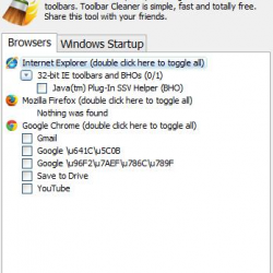 Toolbar Cleaner – 清除瀏覽器上的無用擴充程式