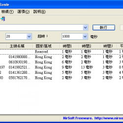 CountryTraceRoute 1.22 繁體中文版，網路節點追蹤工具