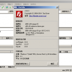 FileZilla 3.65.0 繁體中文免安裝，FTP檔案傳輸軟體