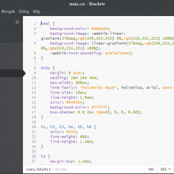 Brackets 0.45 免安裝版，Adobe 的純文字網頁編輯器 CSS快速編輯