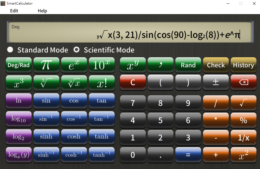 Smart Calculator 1.5.0 免安裝，可查閱歷史記錄的工程計算機