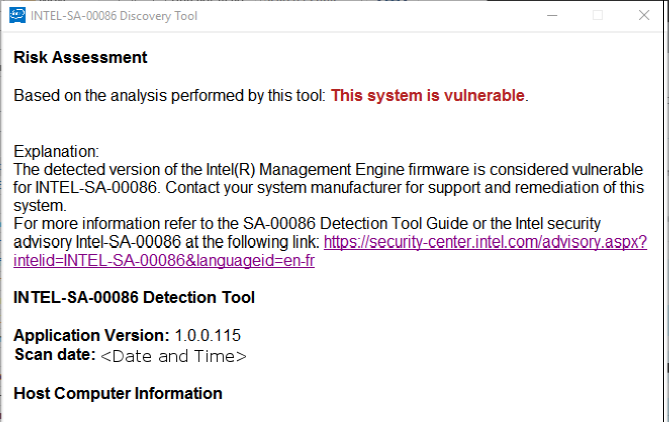 Intel 發佈安全警告 Intel CPU 管理引擎存在保安漏洞 (Intel-SA-00086)